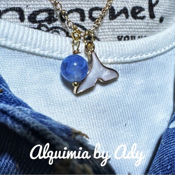 Alquimia Blue and White Pendant Necklace